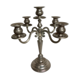 Candle holder 5 lights in silver metal