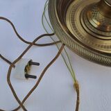 Empire style bouillotte lamp in bronze and sheet metal