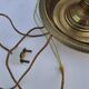 Empire style bouillotte lamp in bronze and sheet metal