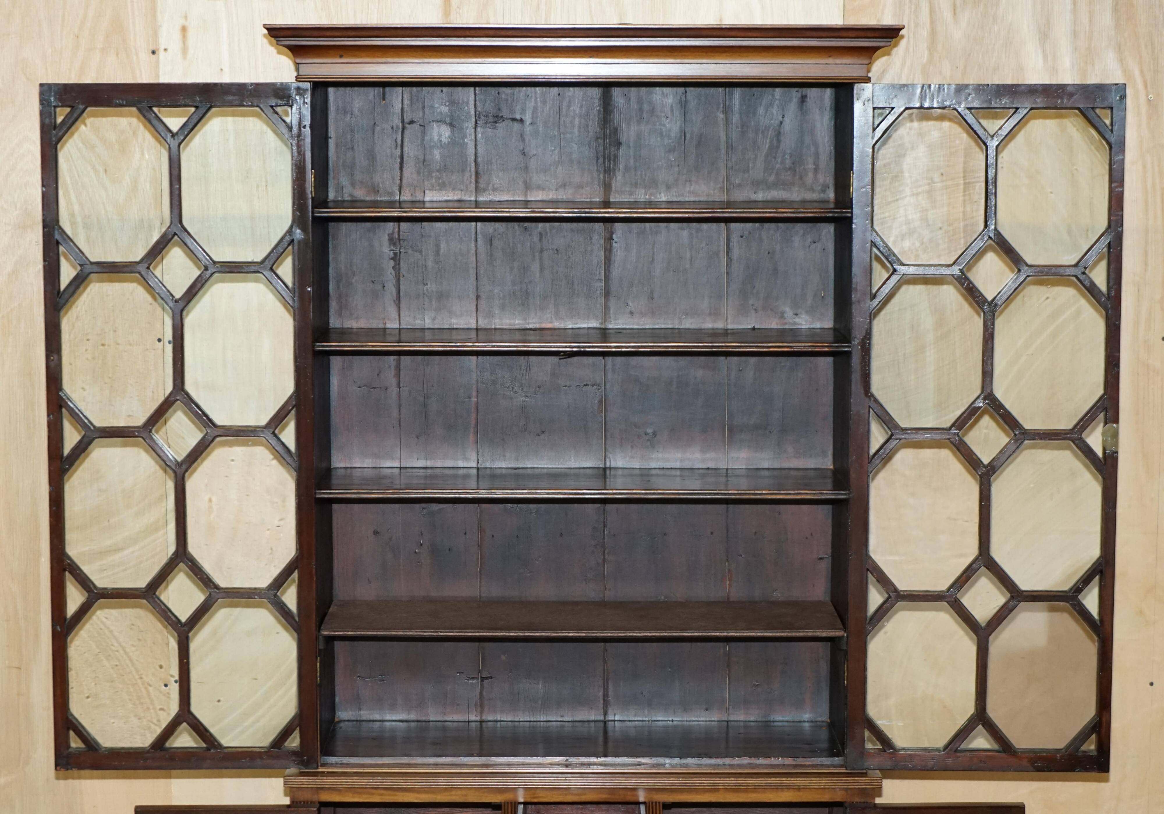 Victorian Antique Astral Library circa 1870 with Long Legs