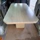 Travertine dining table.