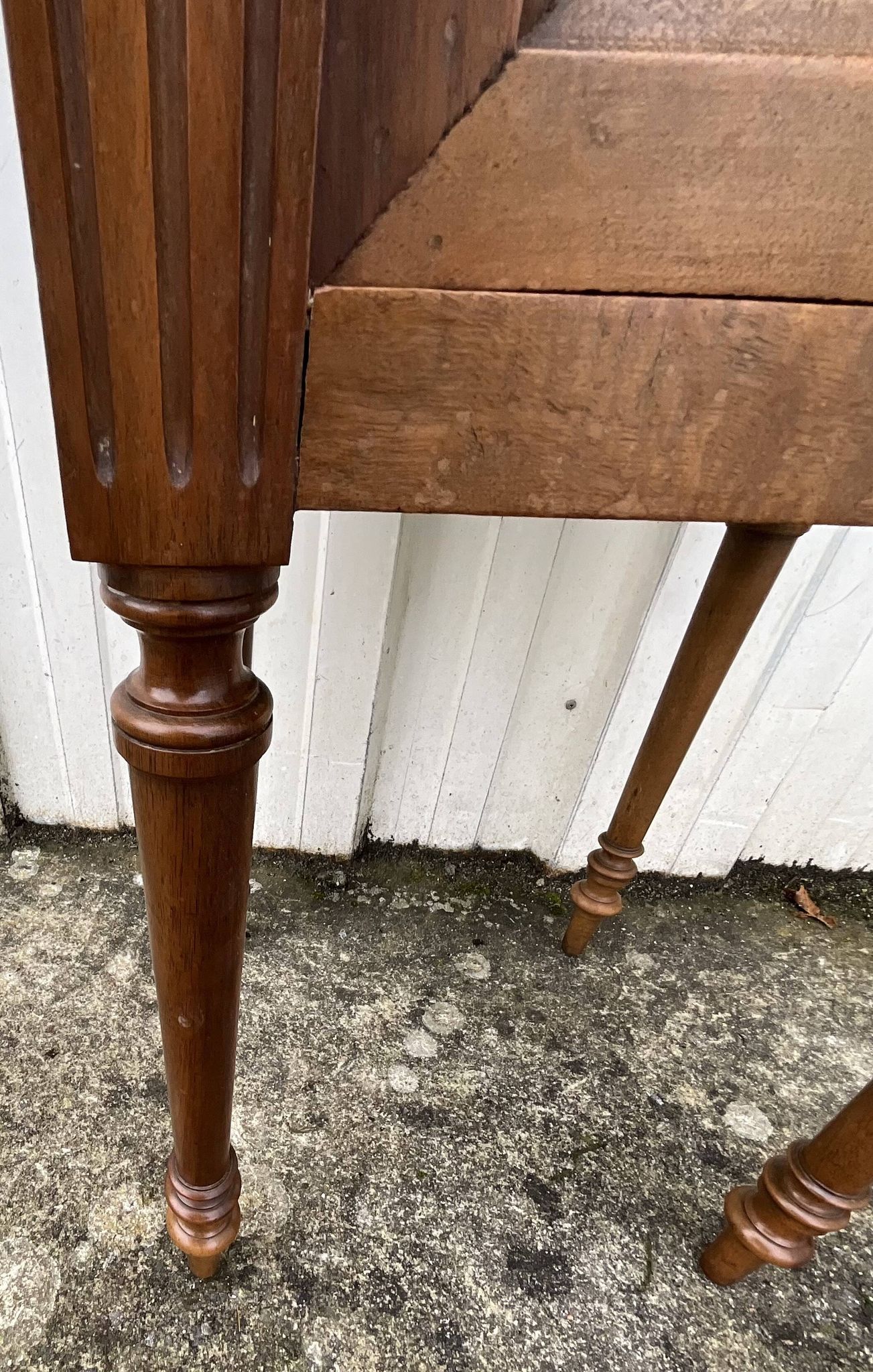 Louis XVI Style Walnut Bedside Table – Early 20th Century