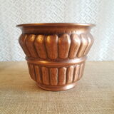 Cache pot en cuivre vintage