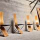 Series of 4 Chairs by Pietro Arosio for Airon 1980