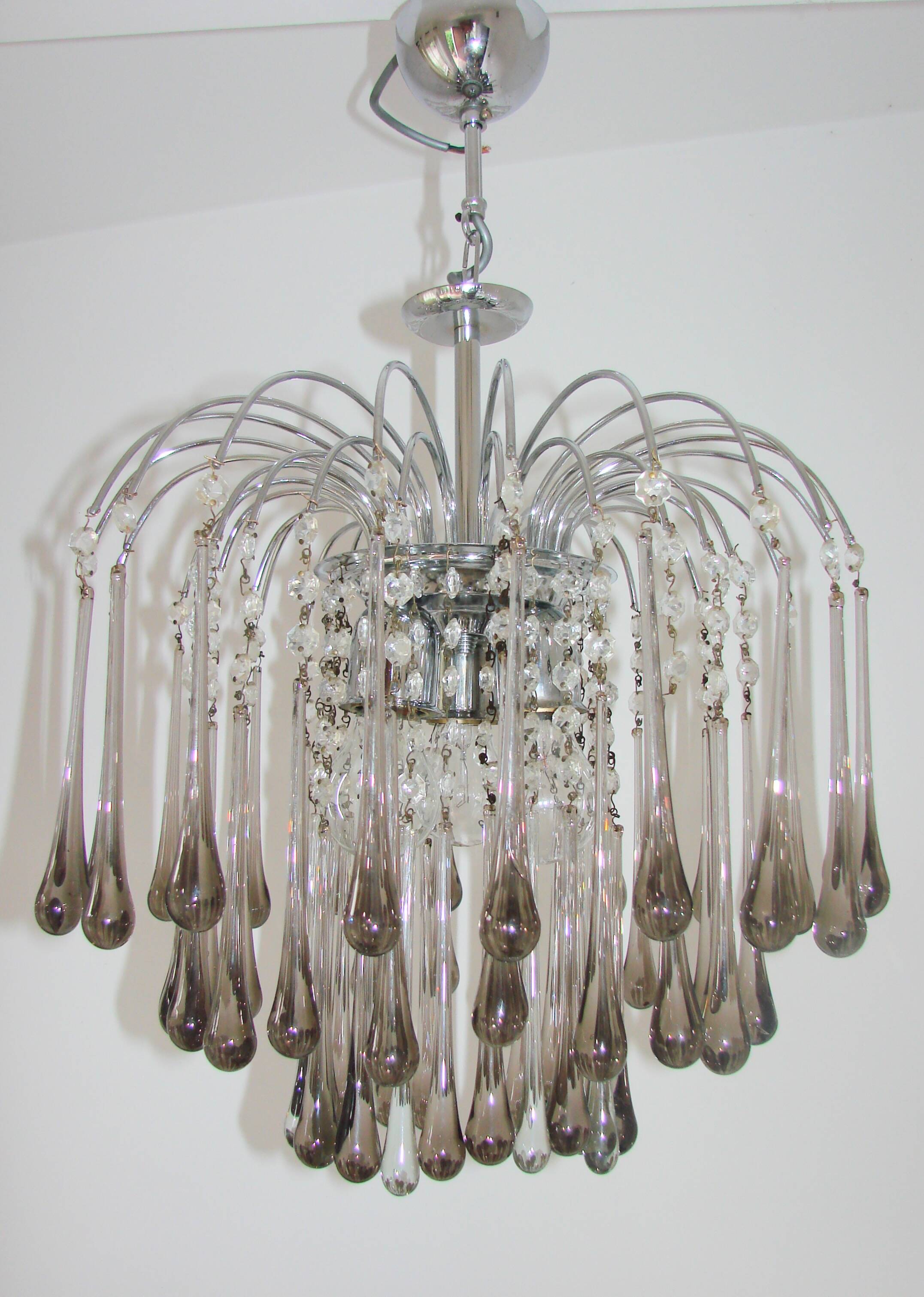 An original Paolo Venini Murano chandelier, Italy, 1970s.