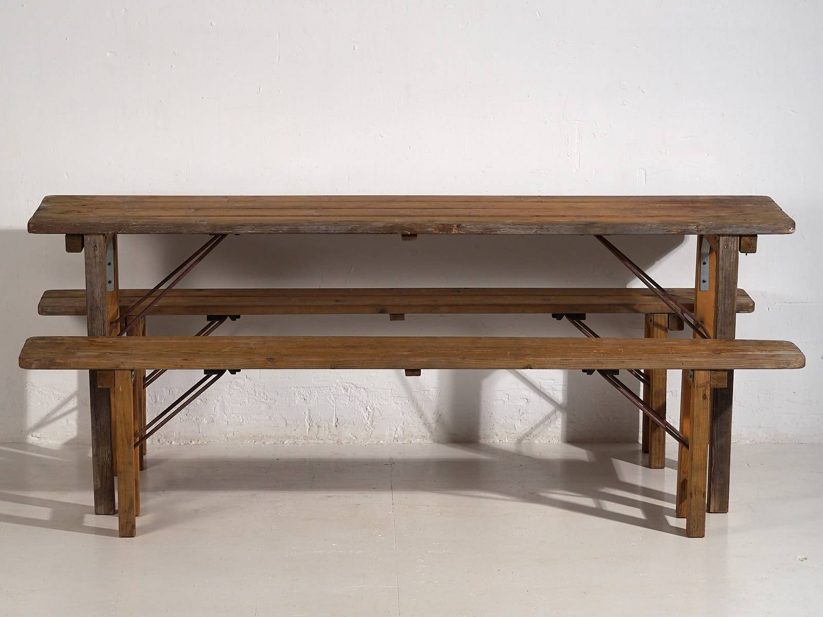 Outdoor table and bench set (c.1950)