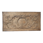 18th century carved wooden plaque bas-relief panel