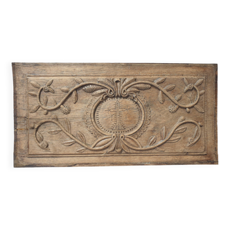 Bas-relief en bois sculpté d'époque 18ème siècle