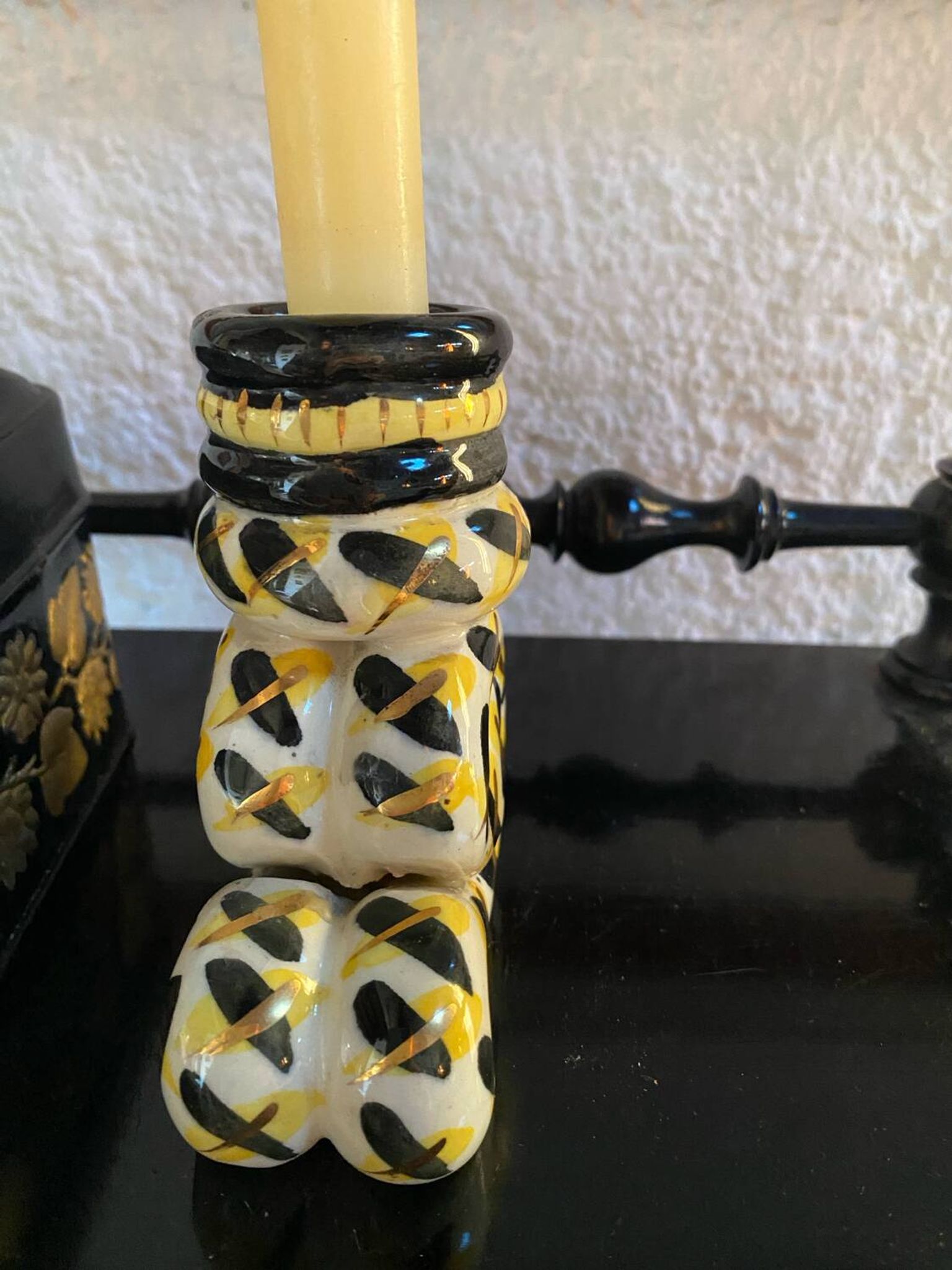 Vintage Handmade Candlestick Duo