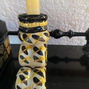 Vintage Handmade Candlestick Duo