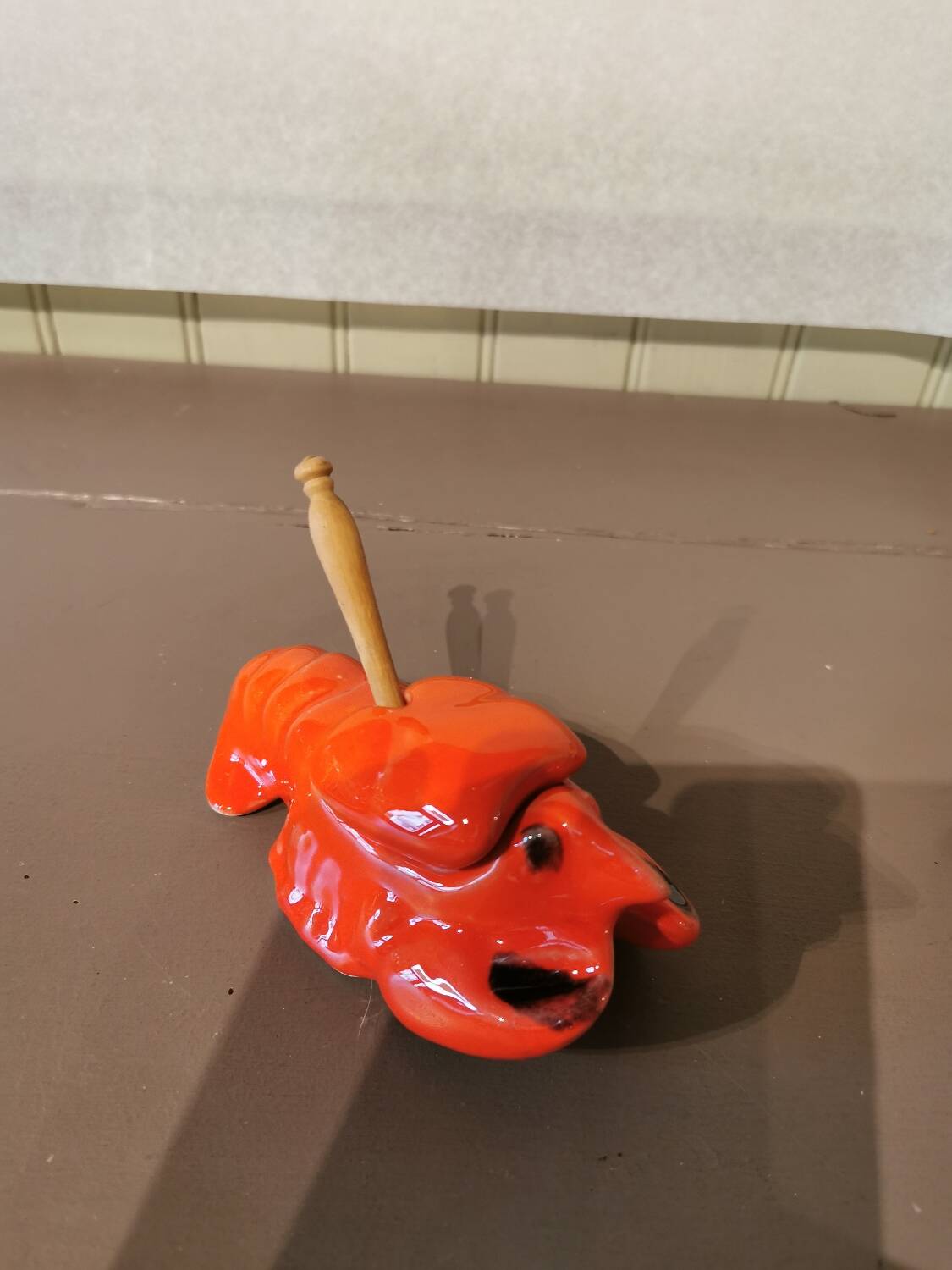 Vallauris vintage Barbotine condiment set