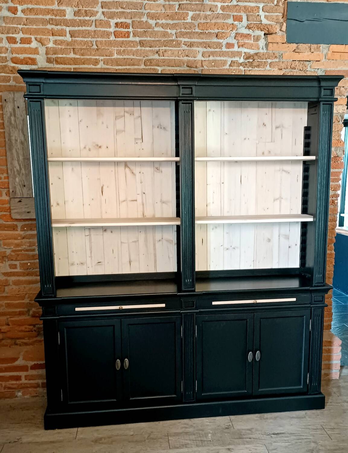 Black and wood dresser bookcase