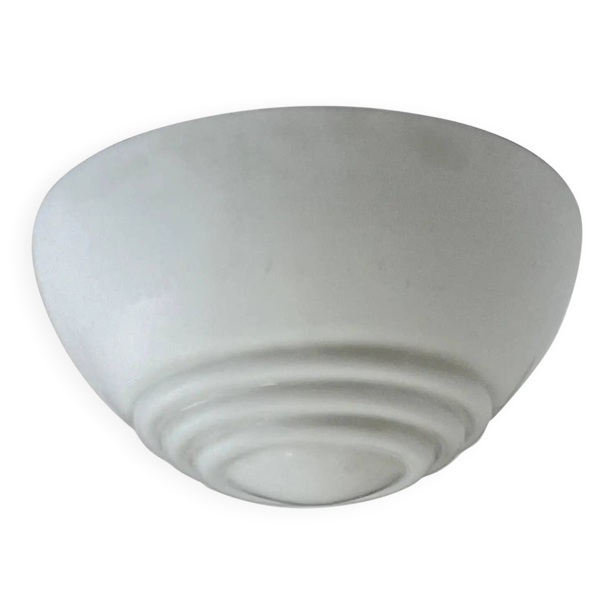 Applique ou plafonnier en verre opalin des années 50, Tchécoslovaquie