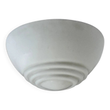 Applique ou plafonnier en verre opalin des années 50, Tchécoslovaquie