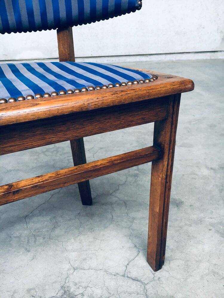 Set of Art Deco Curved Back Side Chairs, France, 1930s