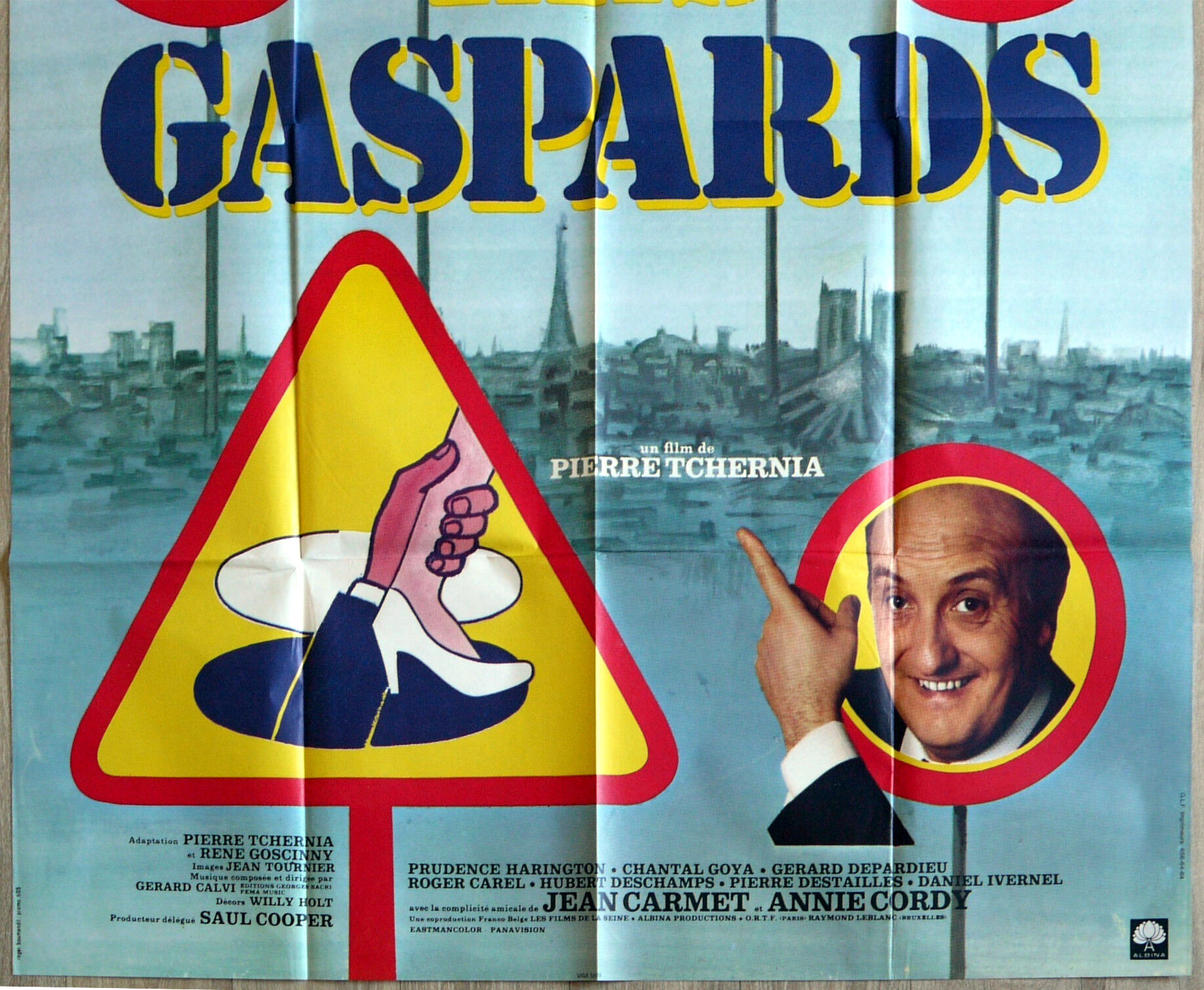 Original movie poster "Les Gaspards" Pierre Tchernia