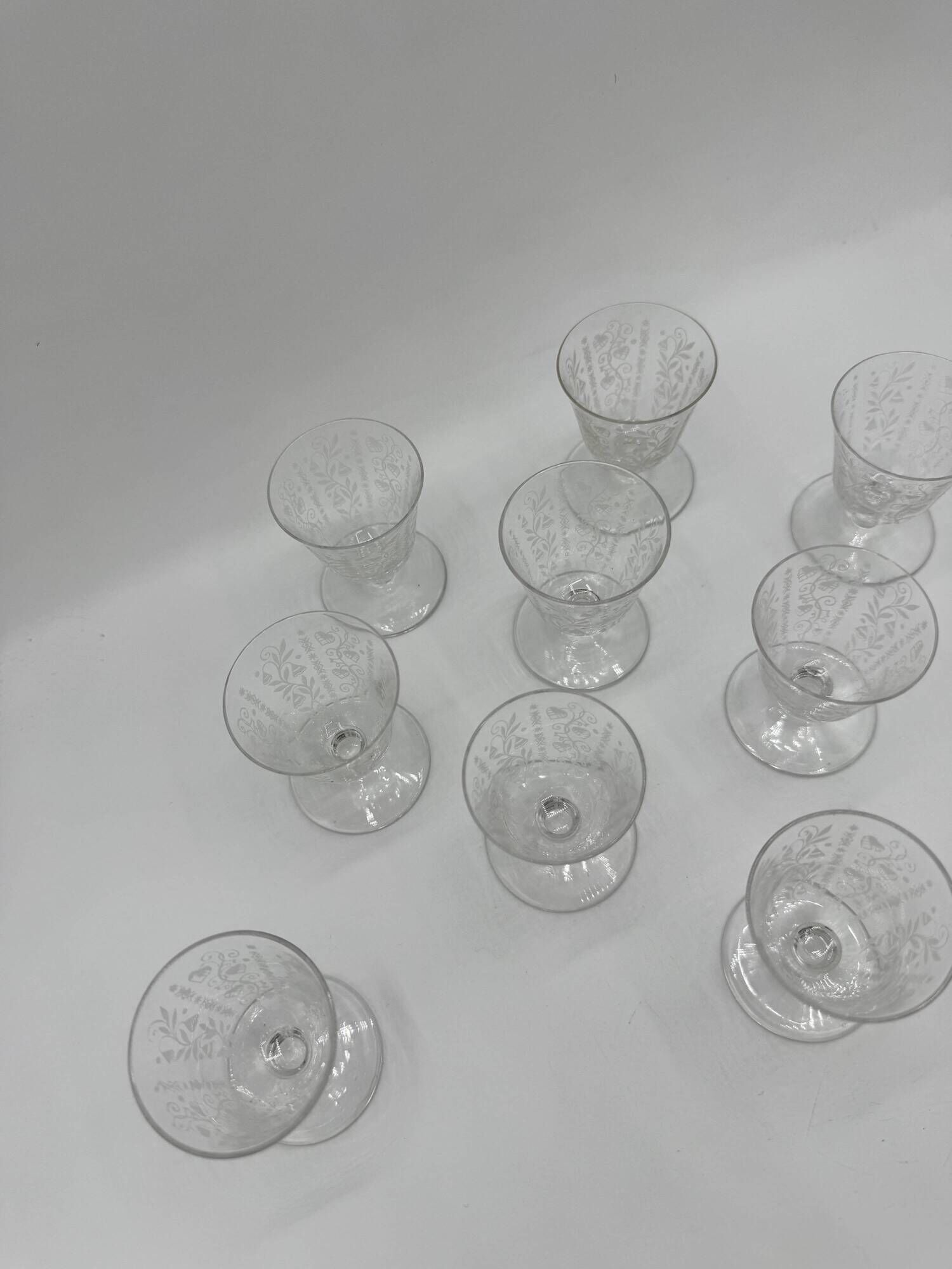 Set of 10 Crystal Liqueur Glasses from Baccarat – Argentina Model, 1940