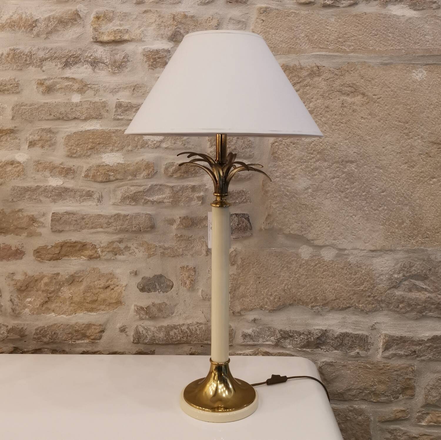 Large vintage palm tree lamp, 1970