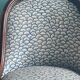 Blue shepherd's chair in mahogany era 19th