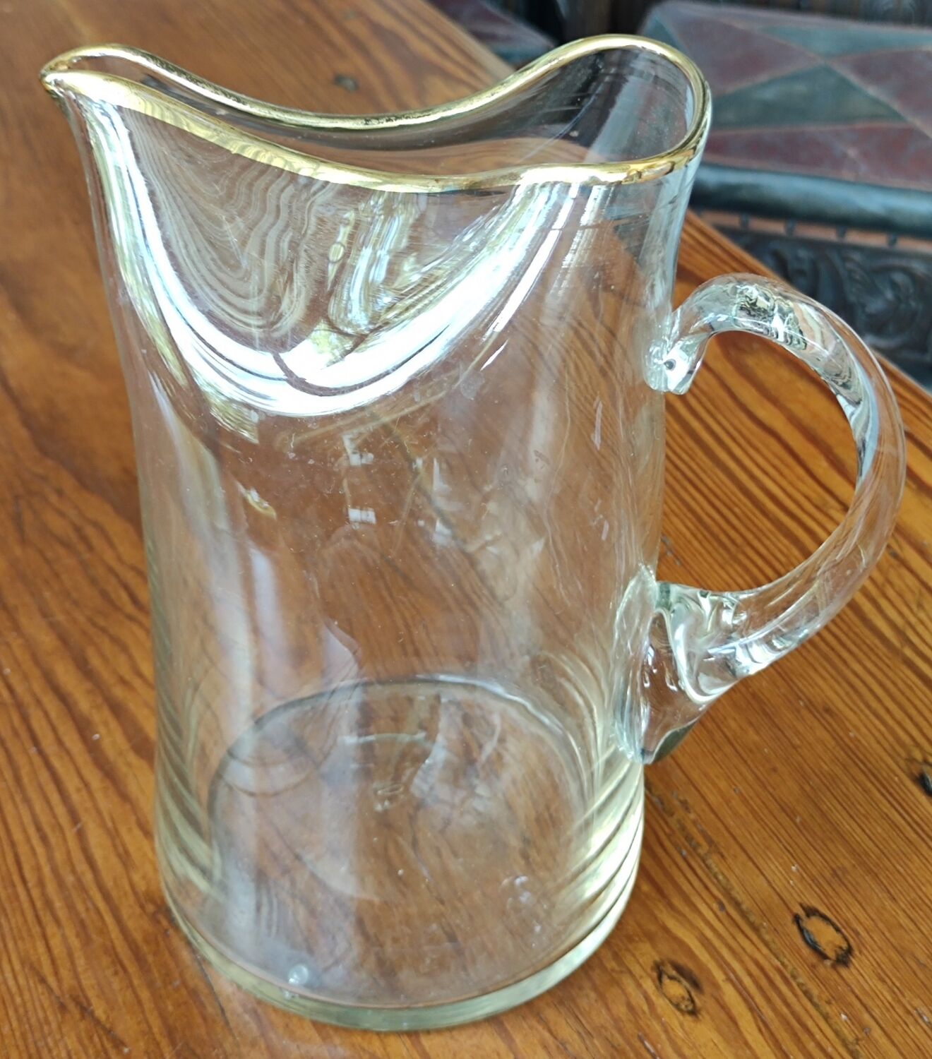 Pichet vintage original/verre soufflé