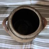 Terracotta clay pot with two handles