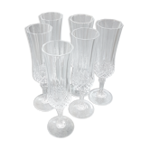 Lot de 6 flûtes à champagne en crystal