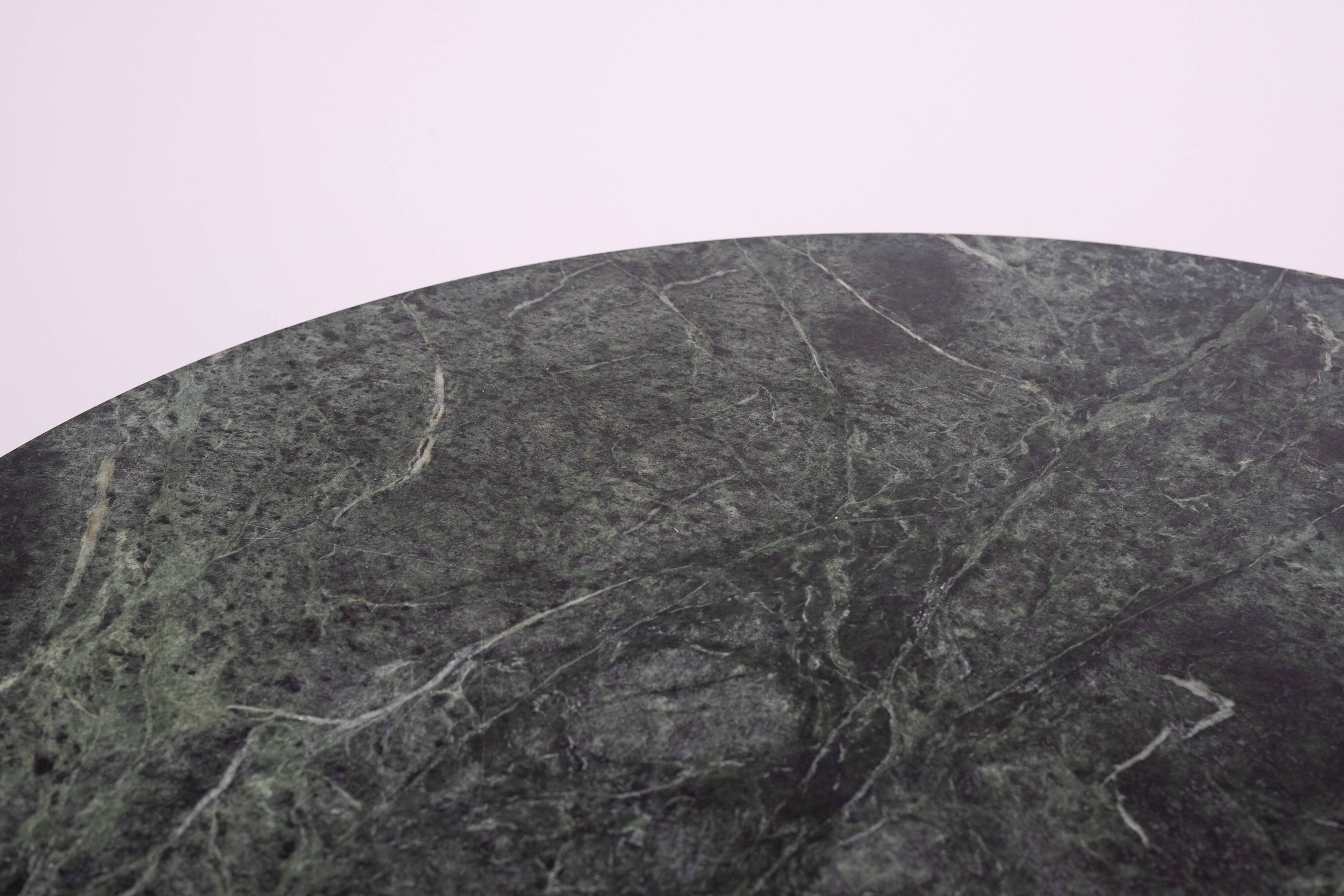 round Green Marble dining table 1980s Italy