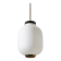 Chandelier in white opaline glass and brass, 1950s