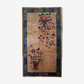 Tapis ancien chinois fait main 125x198cm