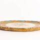 Vintage light blue decorative wooden plate, Italy, 1960s.