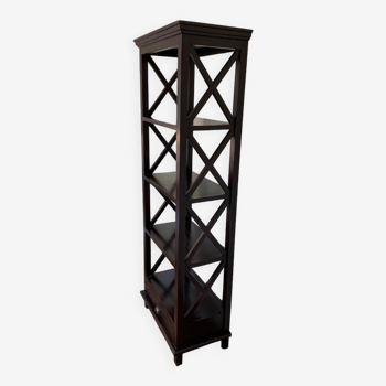 Tall standing book shelves - dark mango tree