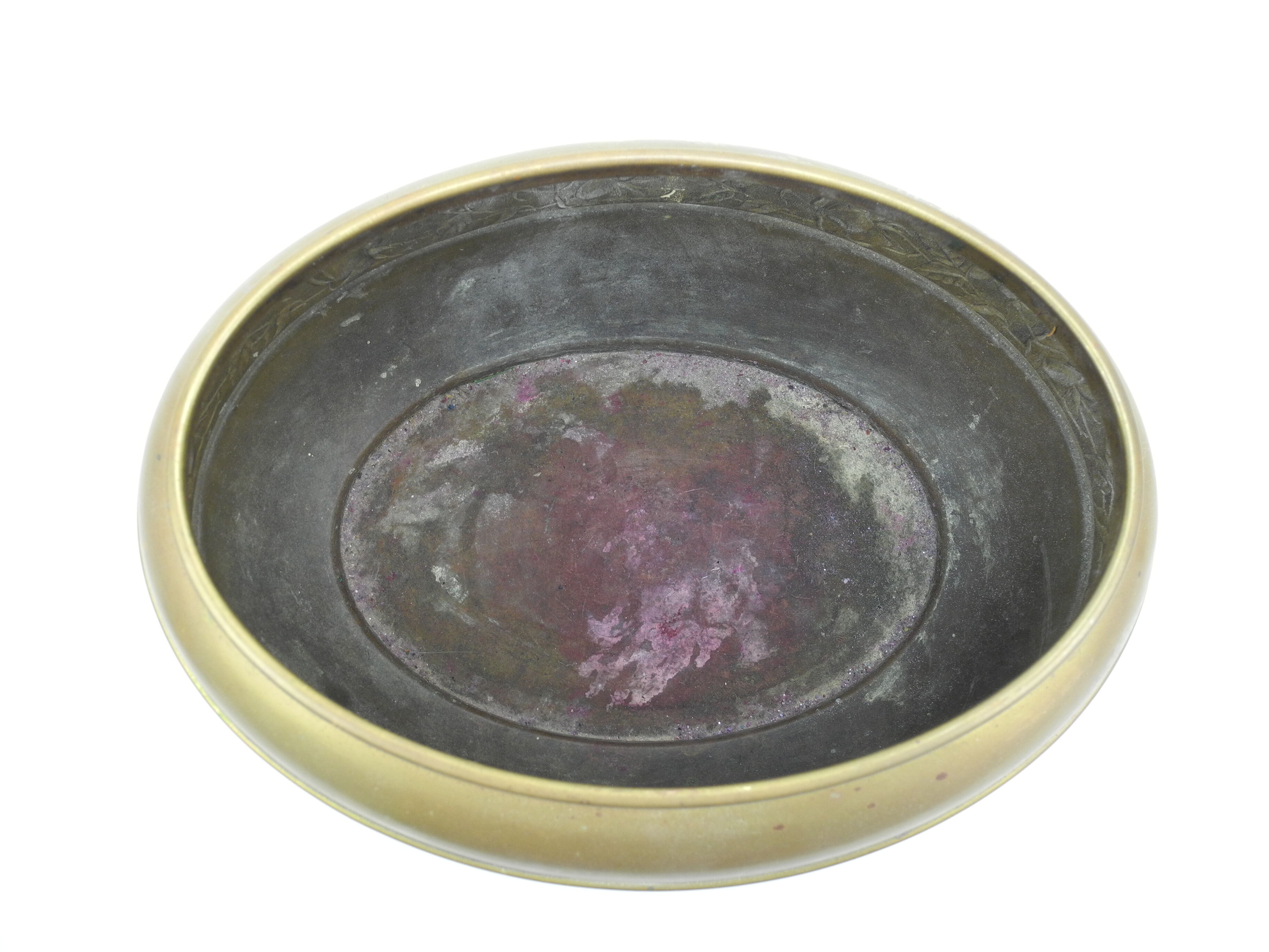 Old planter cache pot brass old brass plant flowers pot