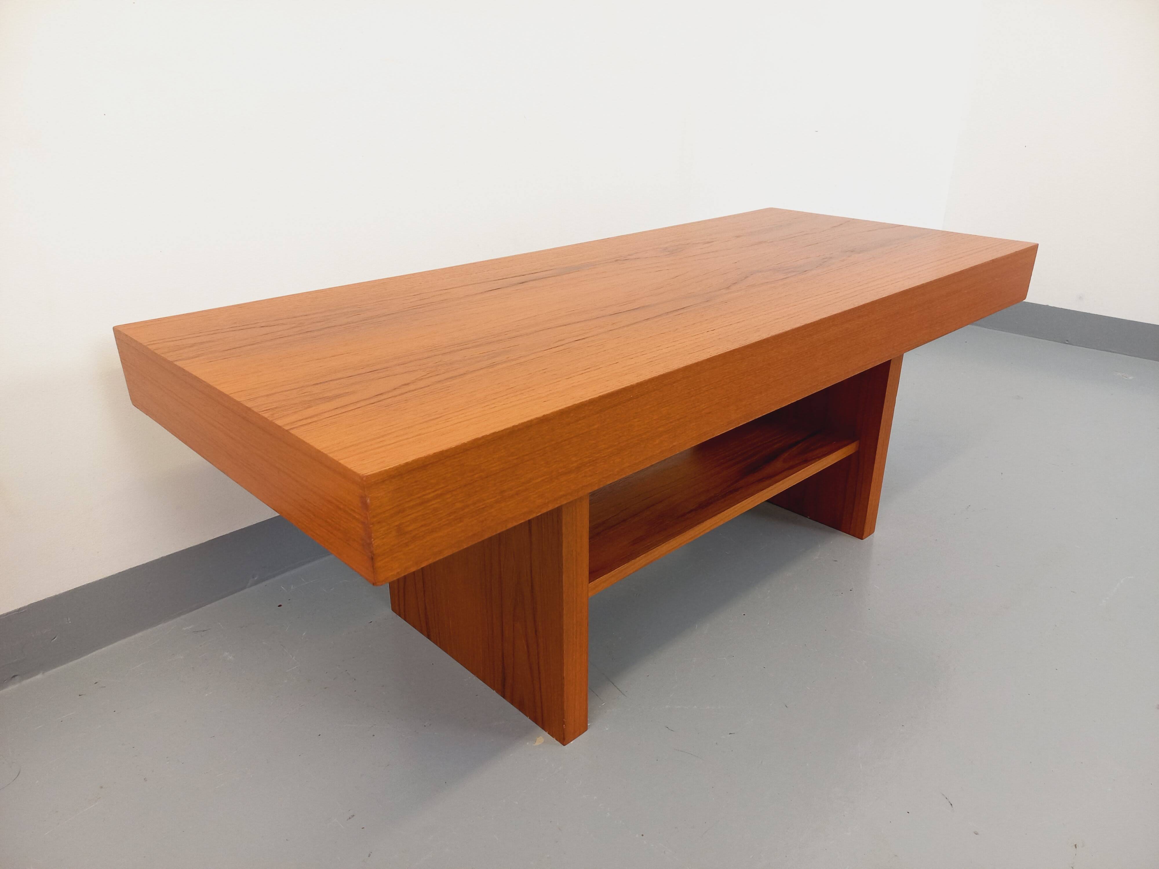 Vintage modernist teak coffee table from the 60s