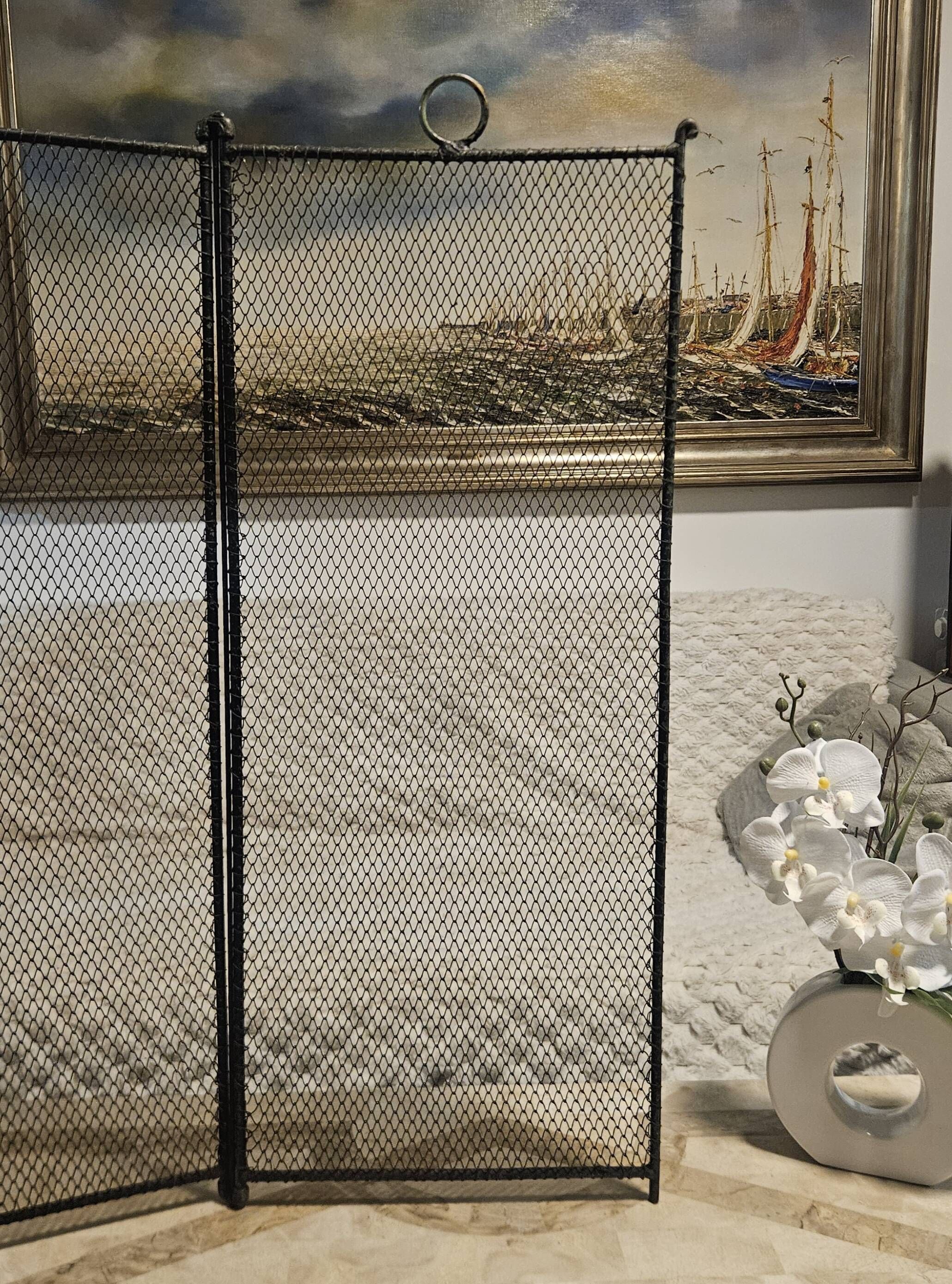 Grand pare feu de cheminée 19ème siècle