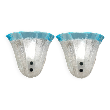 Pair of Murano Wall Sconces, Italy, 1970s