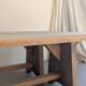 Large solid wood farm benches