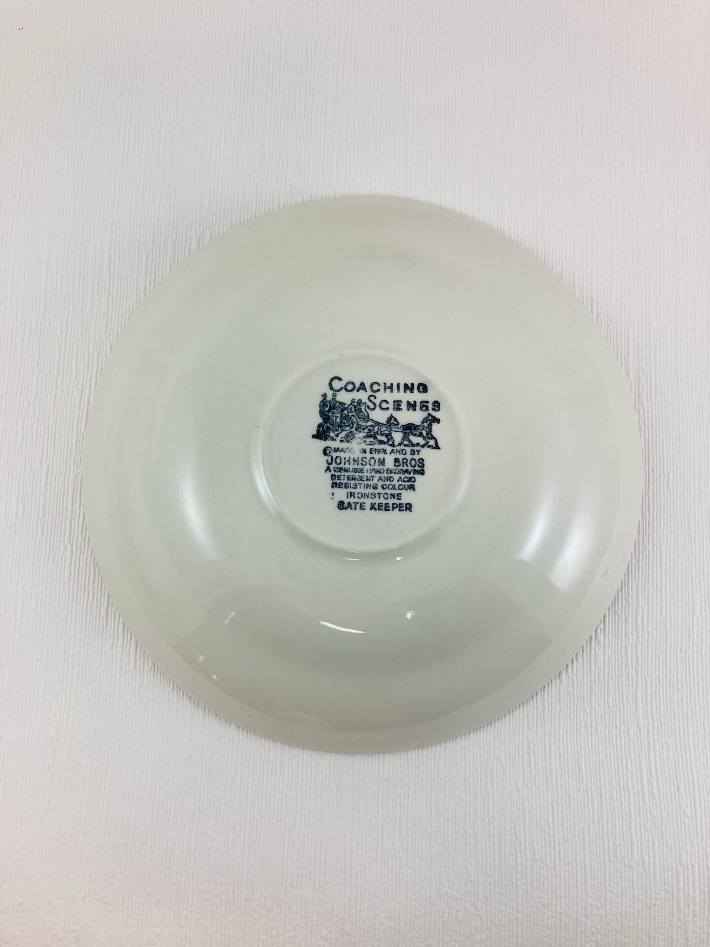 Breakfast Cup and Saucer Coaching Scenes Red by Johnson Bros