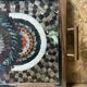 Plateau art déco, ailes de papillons, brésil, déco vintage ethnique