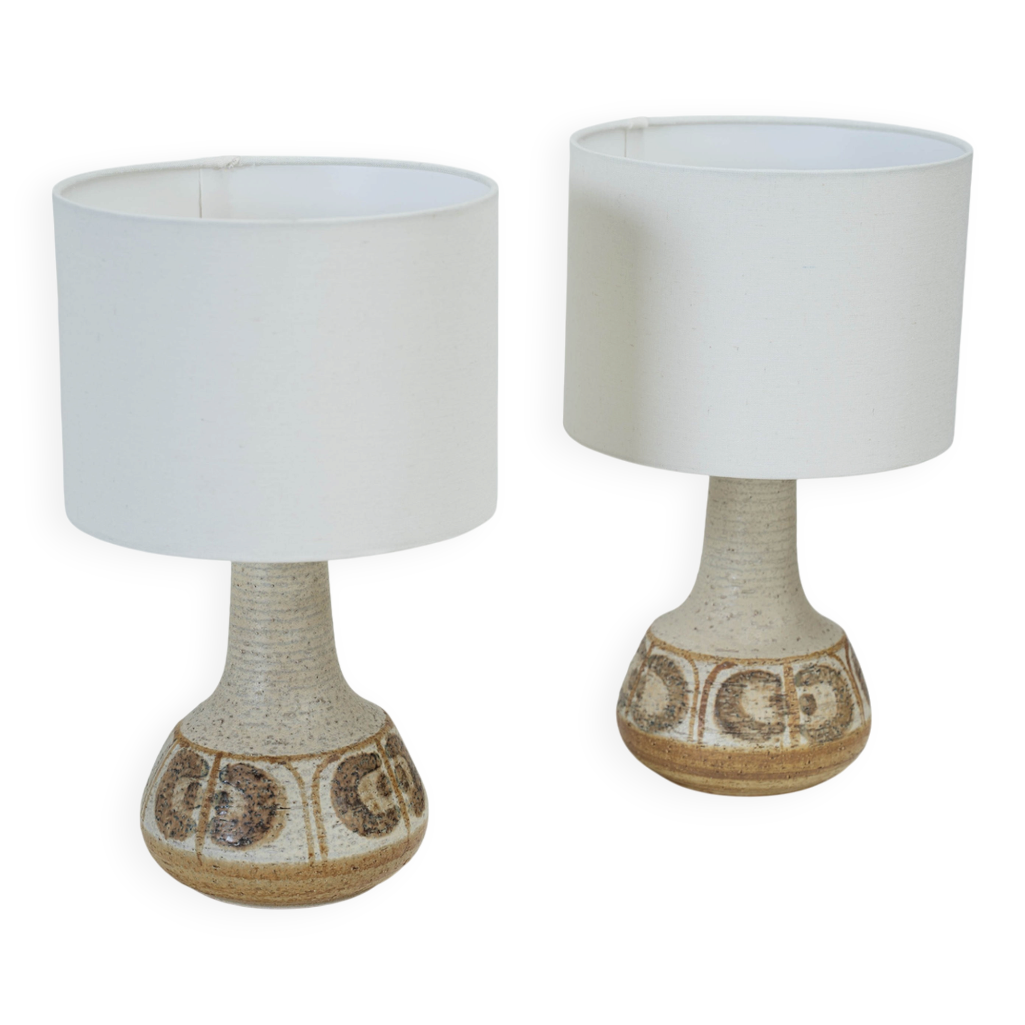 Set of two ceramic Svend Aage Jensen table lamps