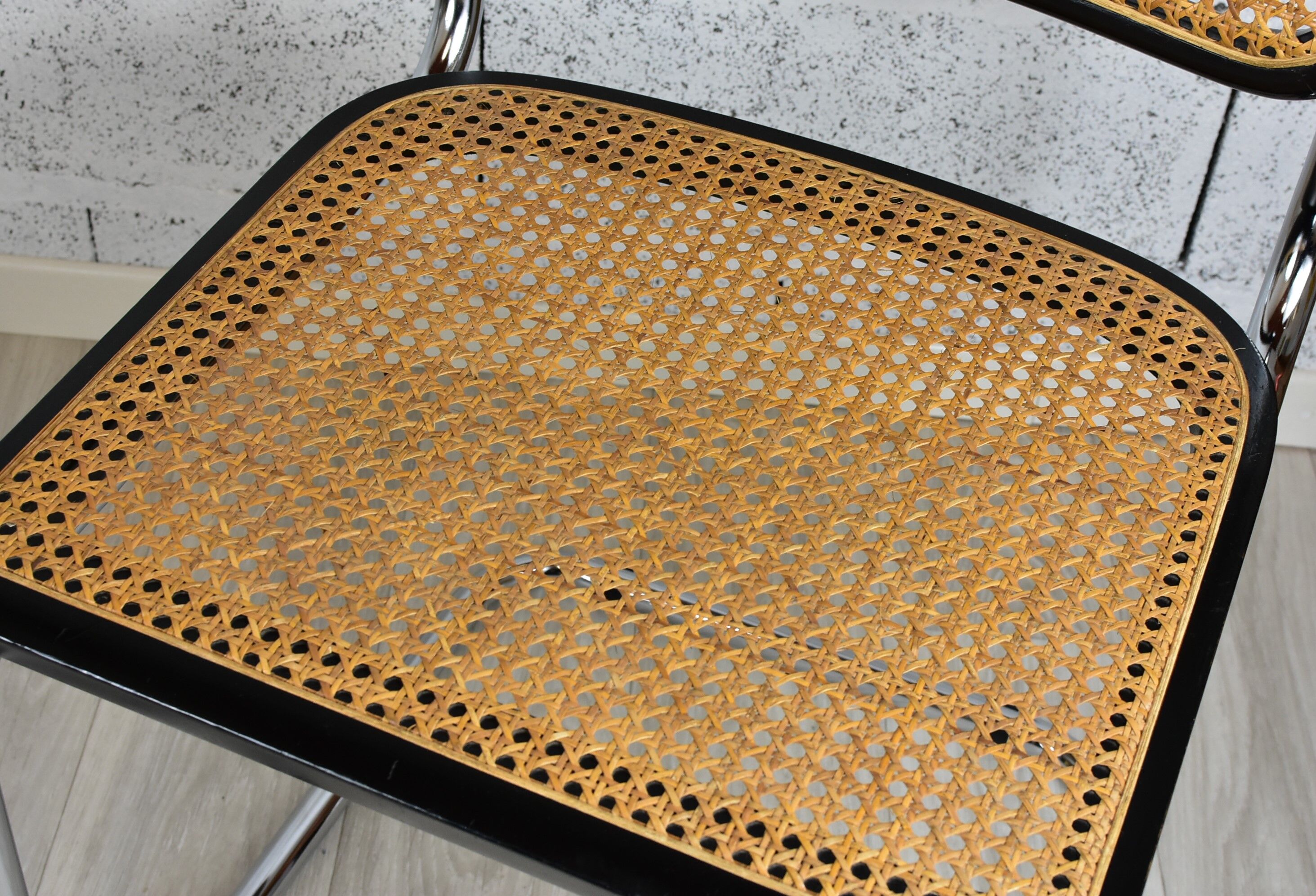 Pair of vintage chairs B32 Marcel Breuer, black