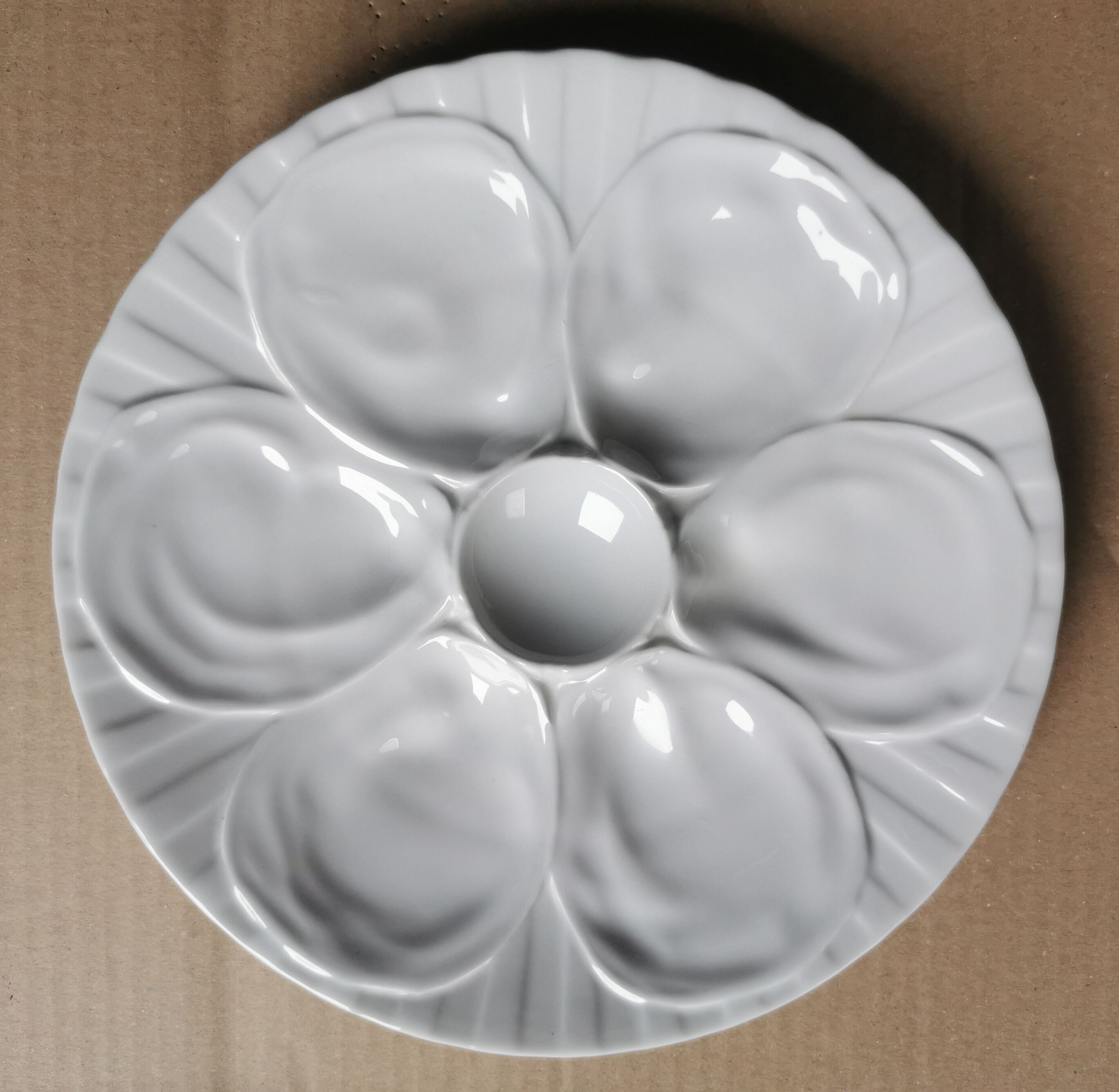 Ensemble de 6 assiettes Pillivuyt porcelaine blanche