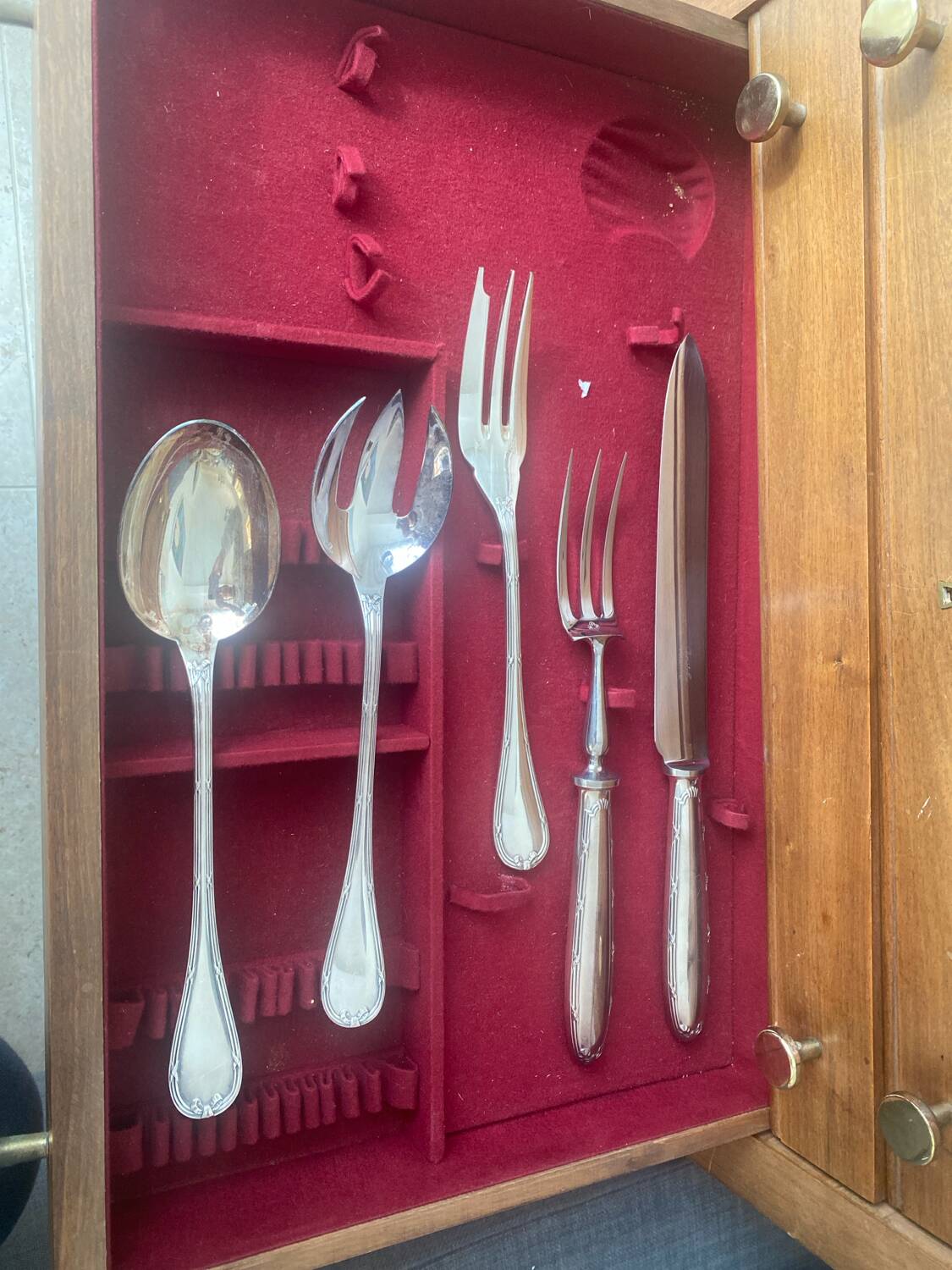 Set of Christofle silver-plated cutlery.