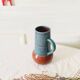 Vintage vase with handle Scandinavian ceramic Nittsjo Sweden