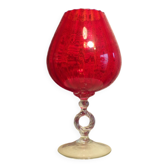 Red empoli vase h=34cm