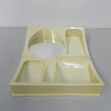 Vintage Plastic Bathroom Wall Shelf with Mirror