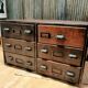 Meuble apothicaire vintage – Petit meuble à tiroirs en bois – Style in