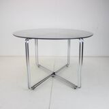 Midcentury Chrome and Glass Dining Table, Italy, 1970s
