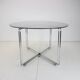 Midcentury Chrome and Glass Dining Table, Italy, 1970s