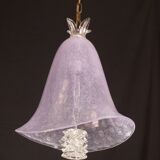 Elegant Barovier e Toso Lantern in Bubble Glass with a Rostrato glass element