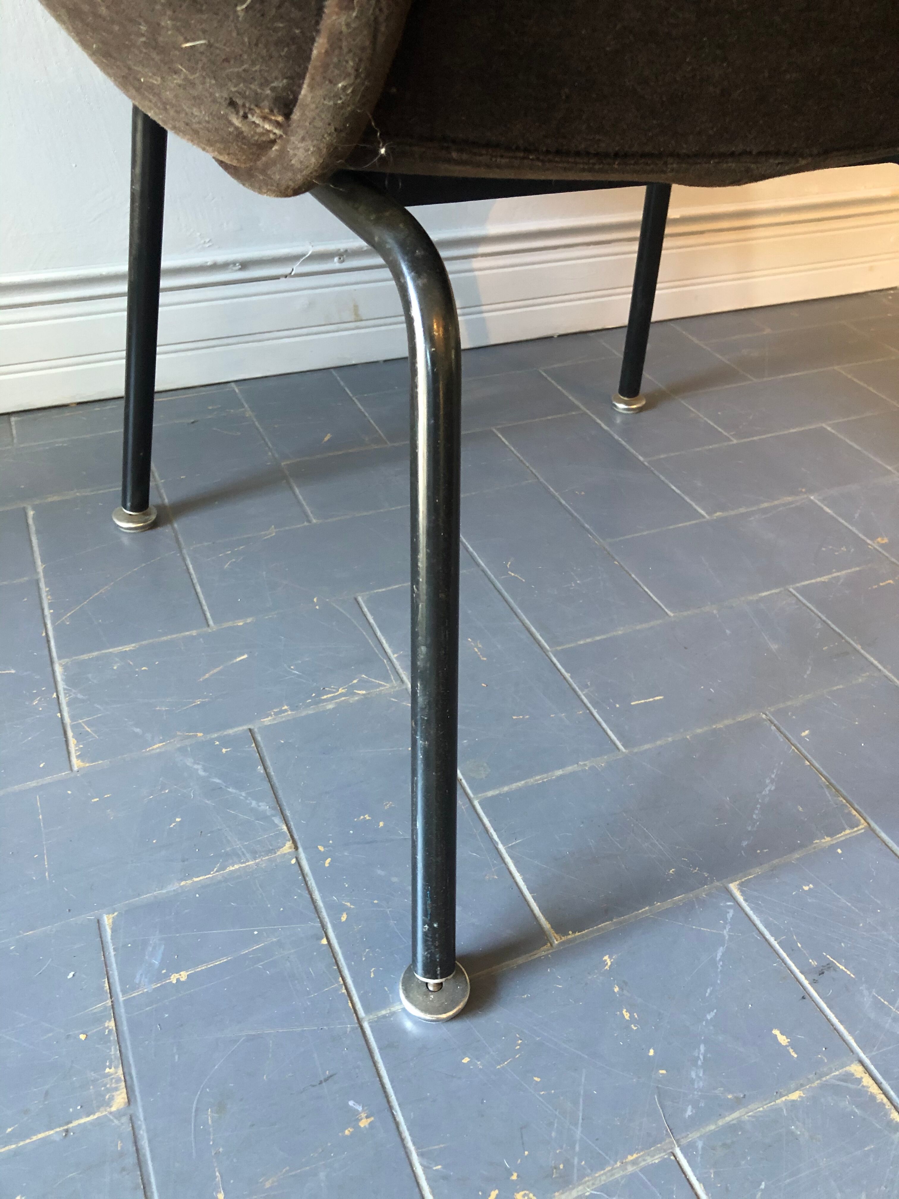 Vintage velvet-covered chair